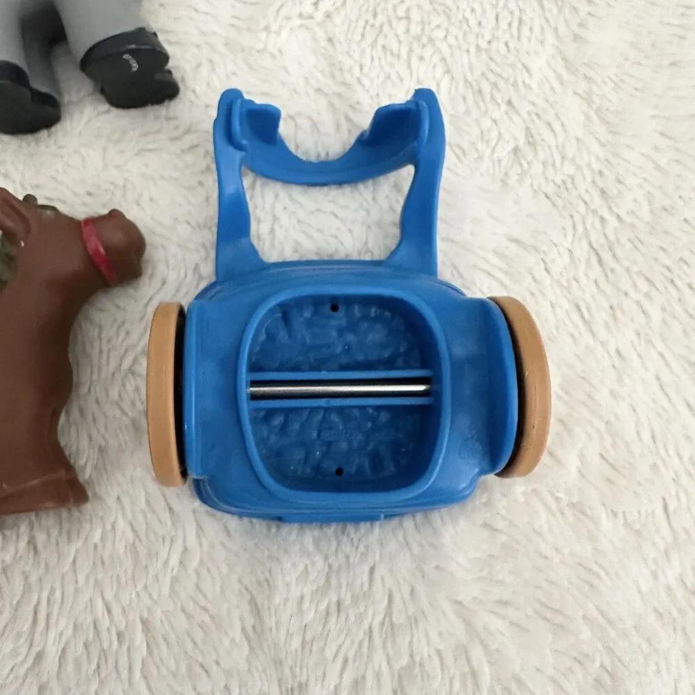 Fisher Price Little People Horse Lot Of 4 With Cart Figure Toy Farm Animal